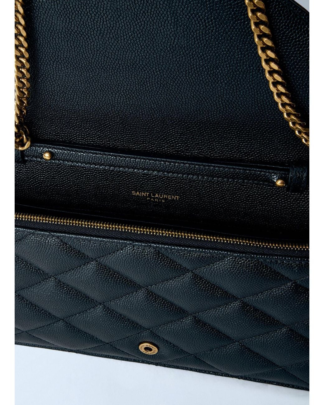 Saint Laurent Blue Paris Chain Wallet
