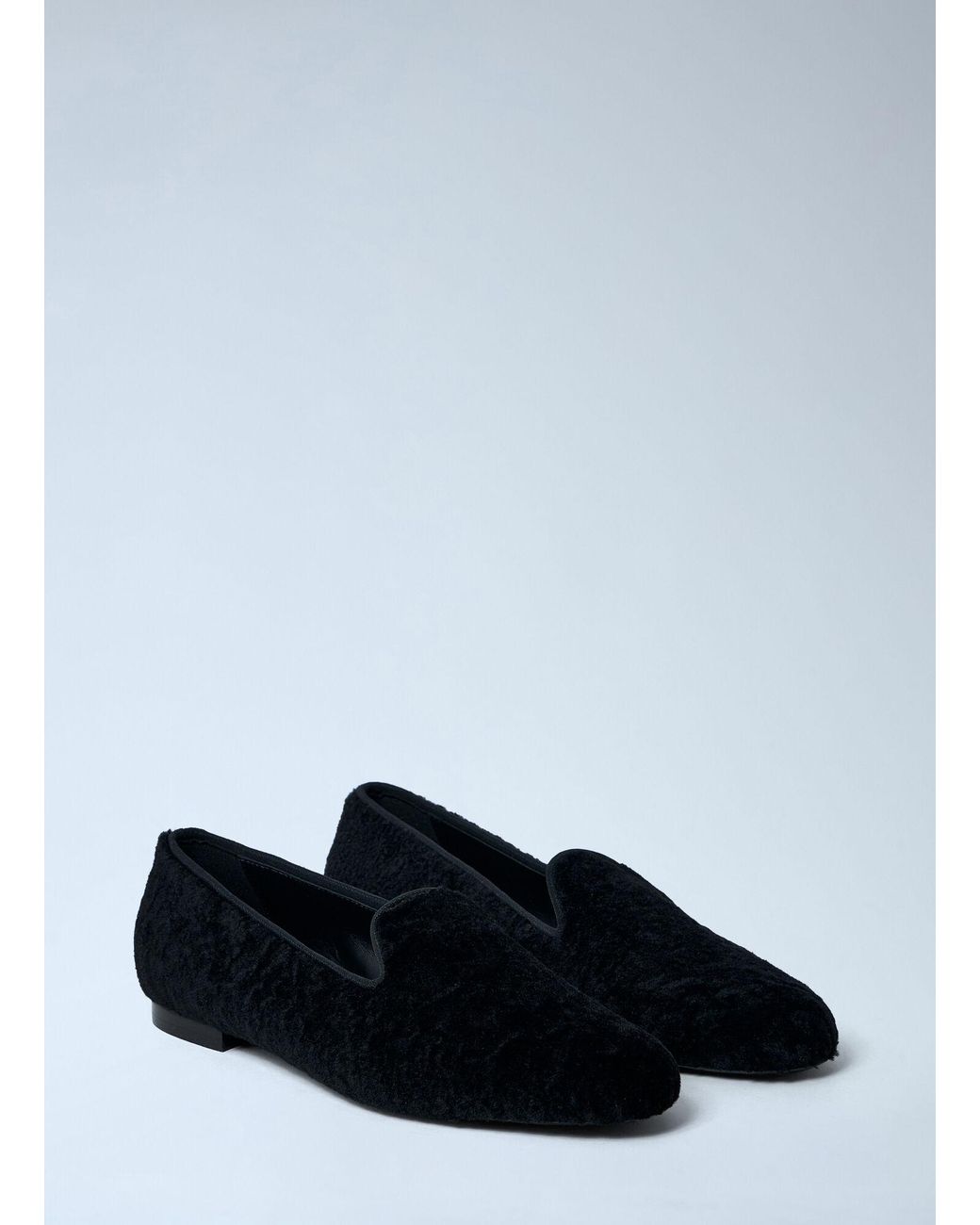 Totême White Shearling-Lined Suede Loafers