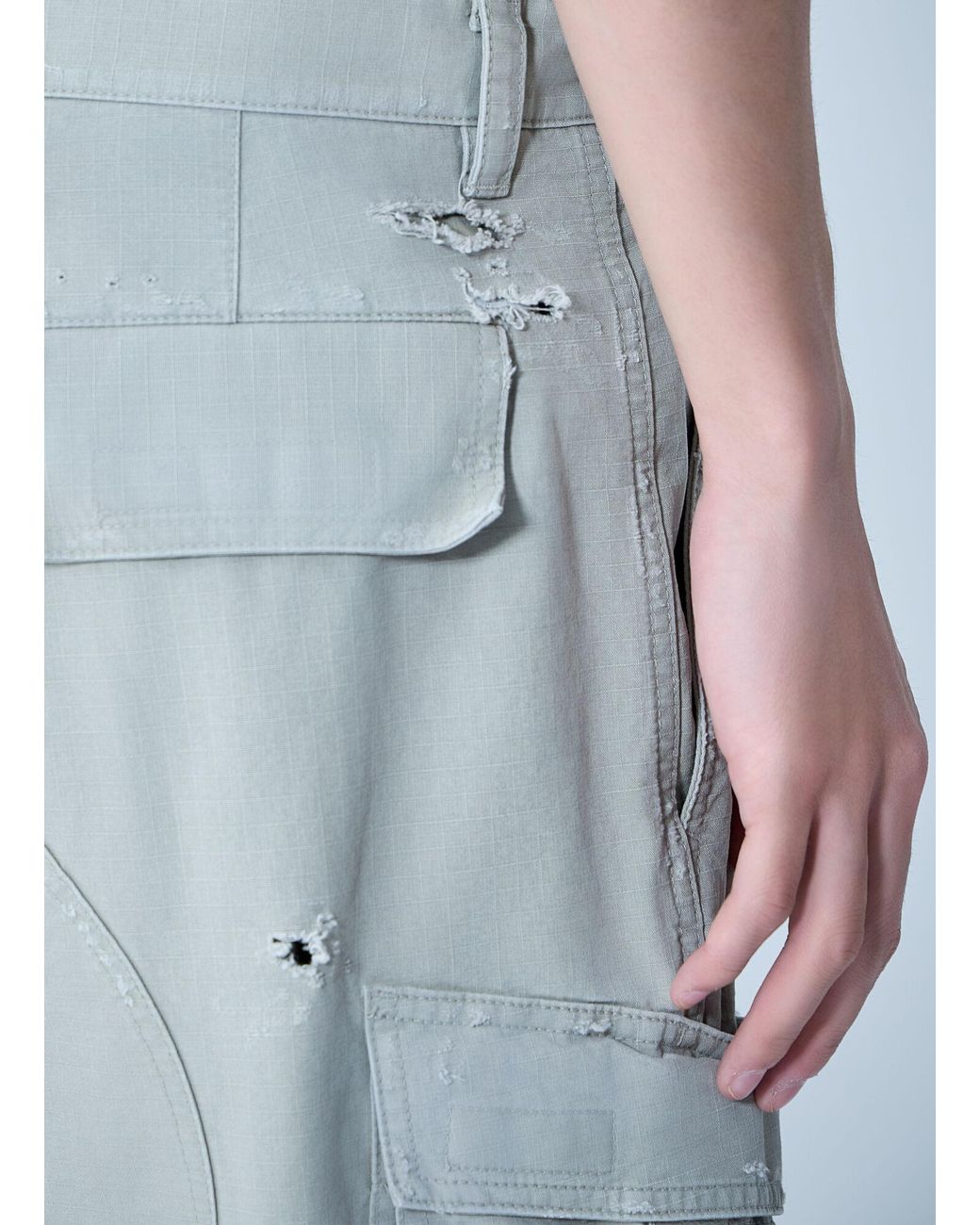 Balenciaga Blue Cropped Cargo Pants for men