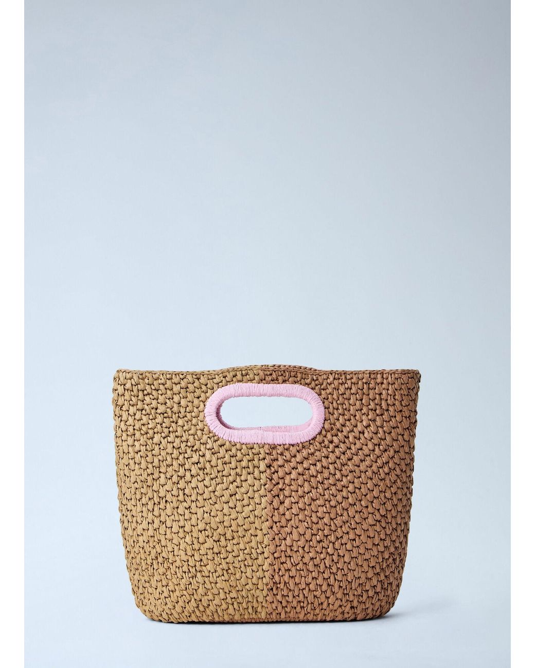 Marni Blue Woven Tote Bag With Logo Detail