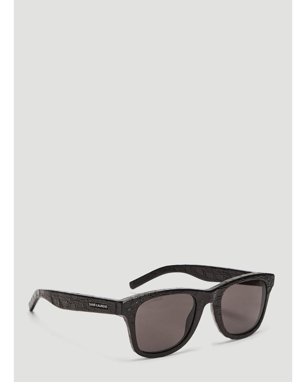 Saint Laurent Sl 51 Ace Crocodile Sunglasses In Black for 