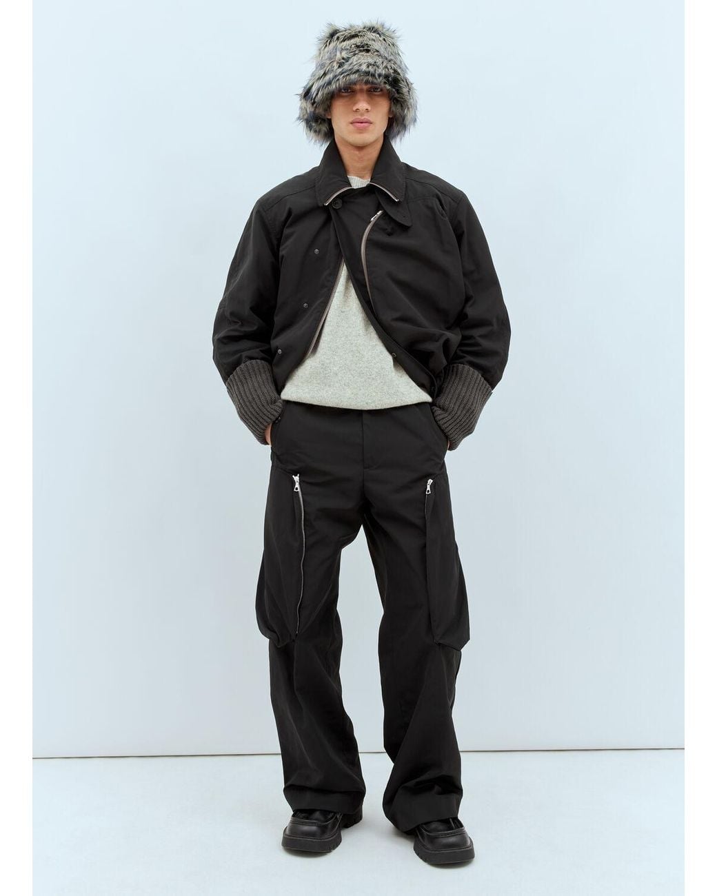 Dries Van Noten Viller Bomber Jacket in Gray for Men | Lyst