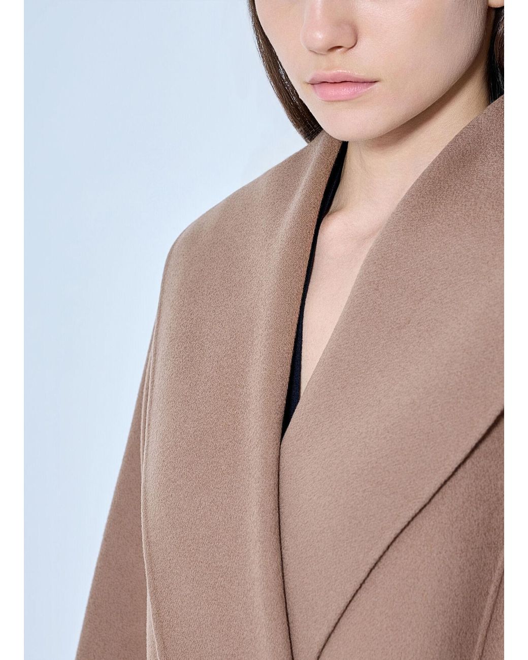 Max Mara White Belted Wrap Coat
