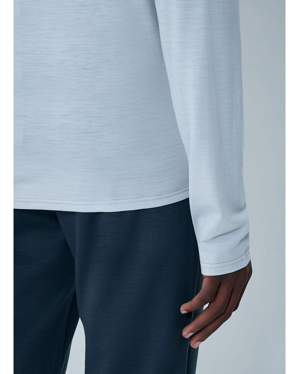 Rier Blue Long Sleeve Crewneck Top for men