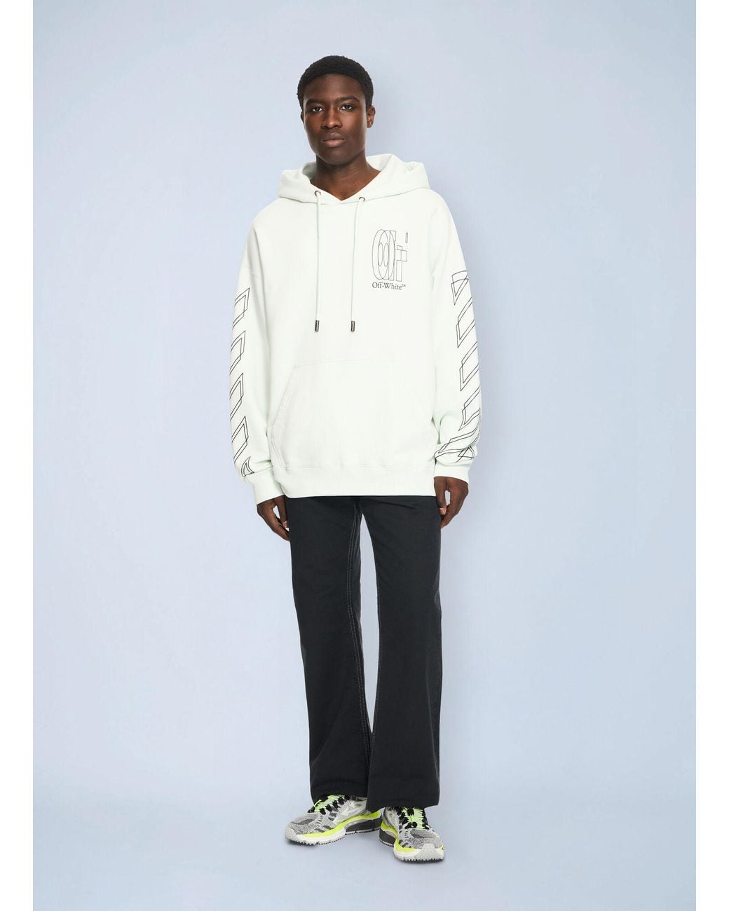 Off-White c/o Virgil Abloh Black Half Arrow Slim Relaxed Pants for men