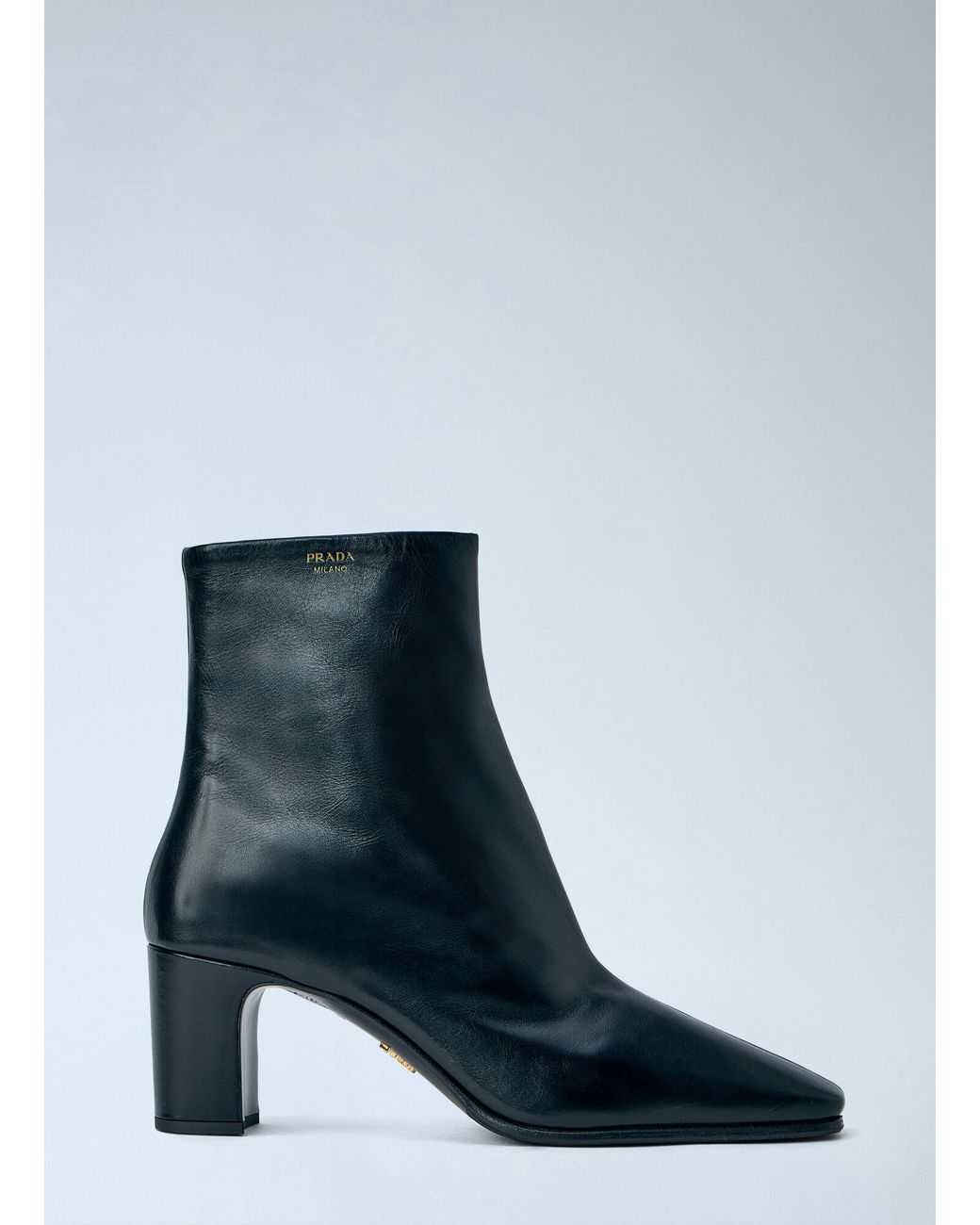 Prada Blue Leather Booties