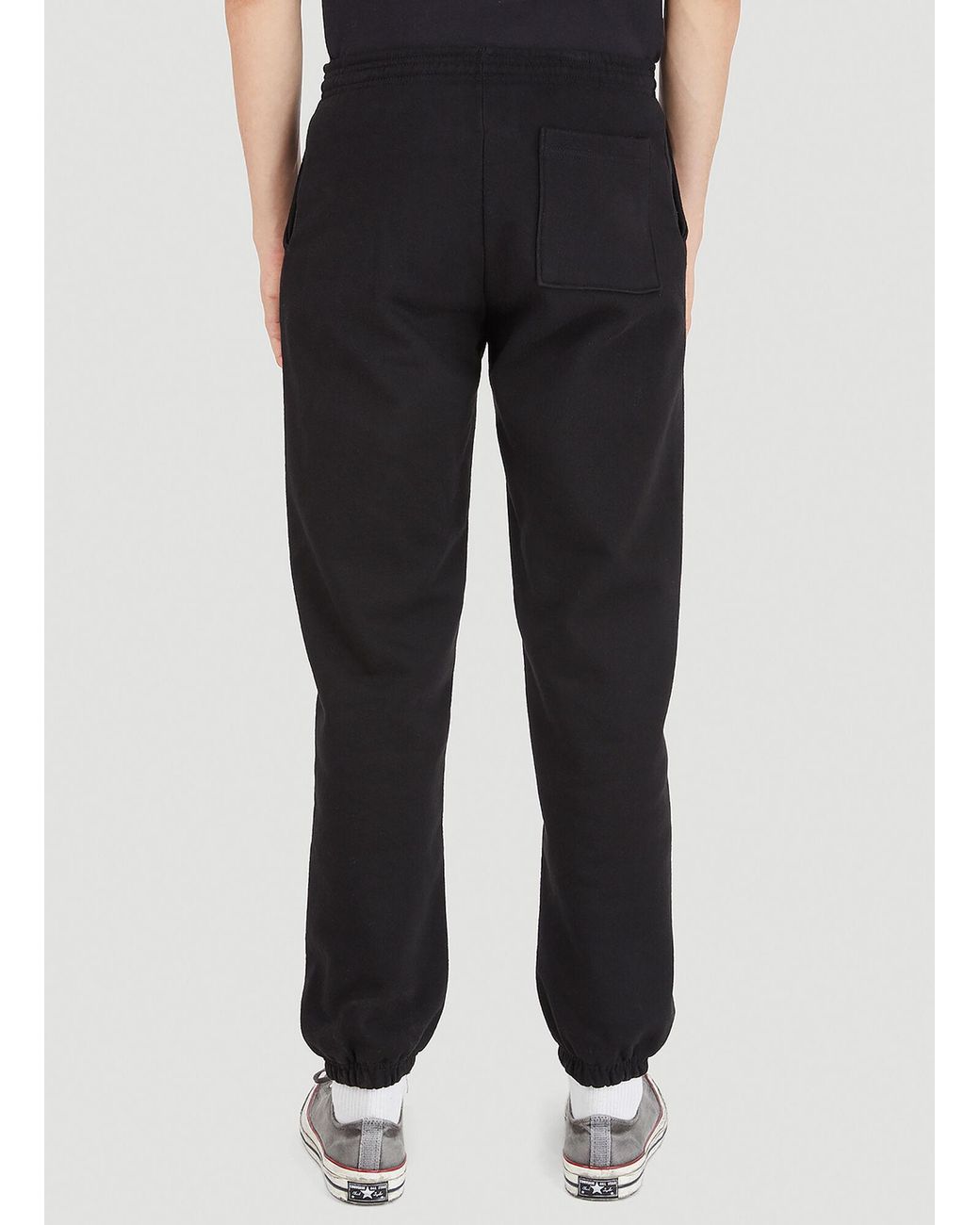 One Of These Days Black Fence Line Track Pants for men