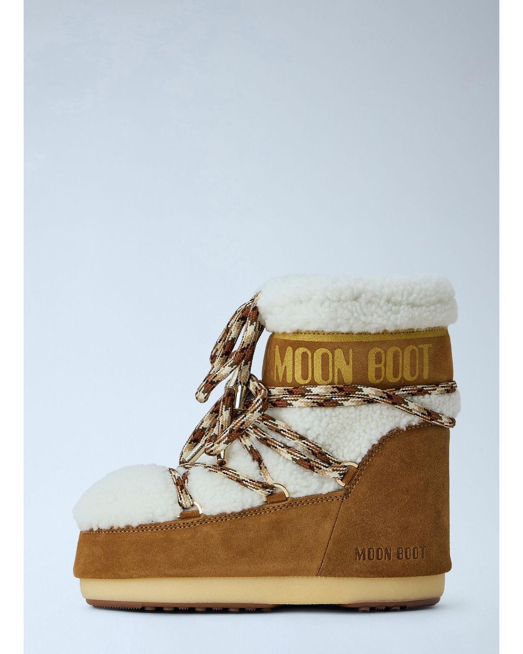 Moon Boot Blue Icon Low Shearling Boots