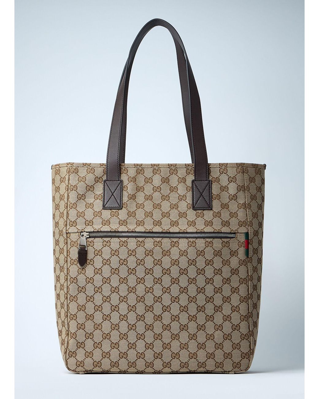 Gucci Gray Medium Gg Canvas Tote Bag for men