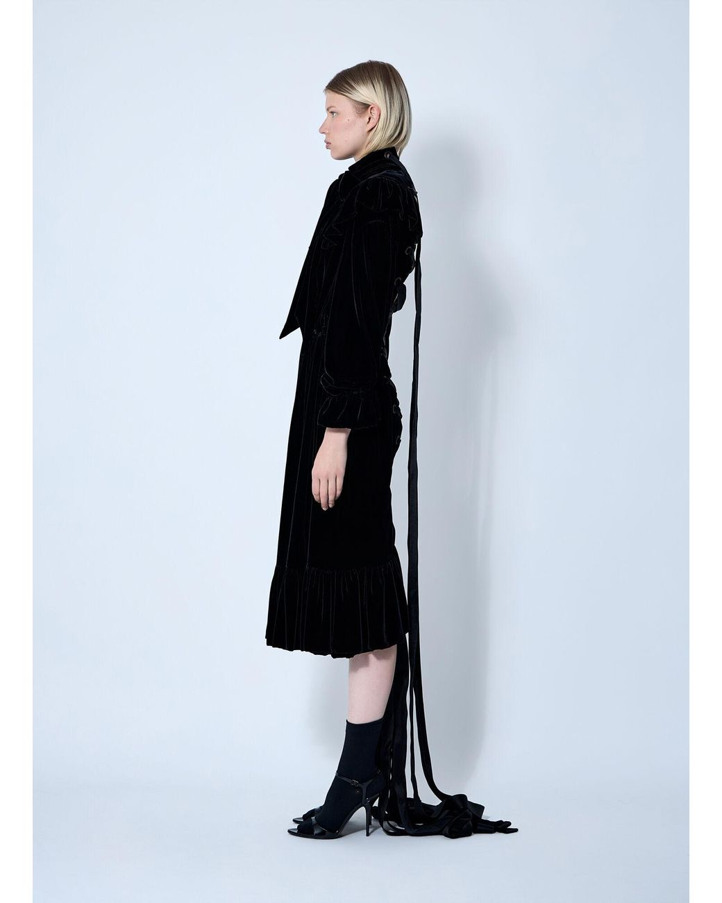 Balenciaga White Lace-Up Dress