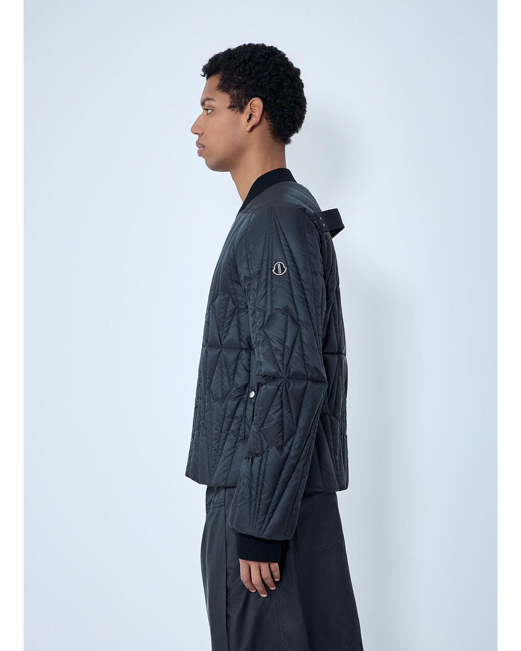 Moncler Blue Rick Owens Geocamo Flight Bomber Jacket