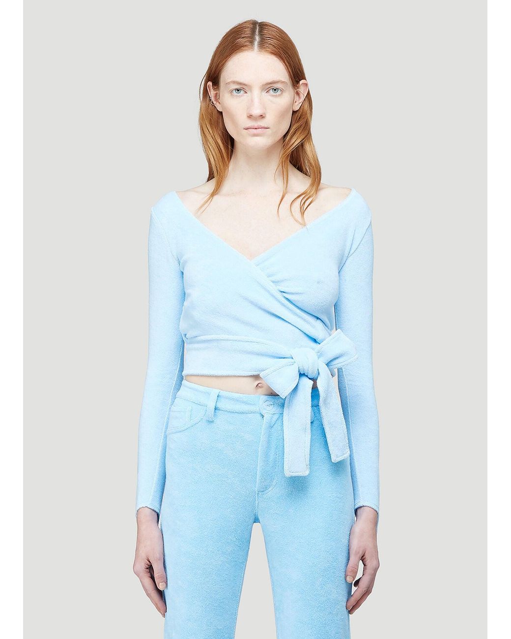 Maisie Wilen Blue Dramady Knitted Top