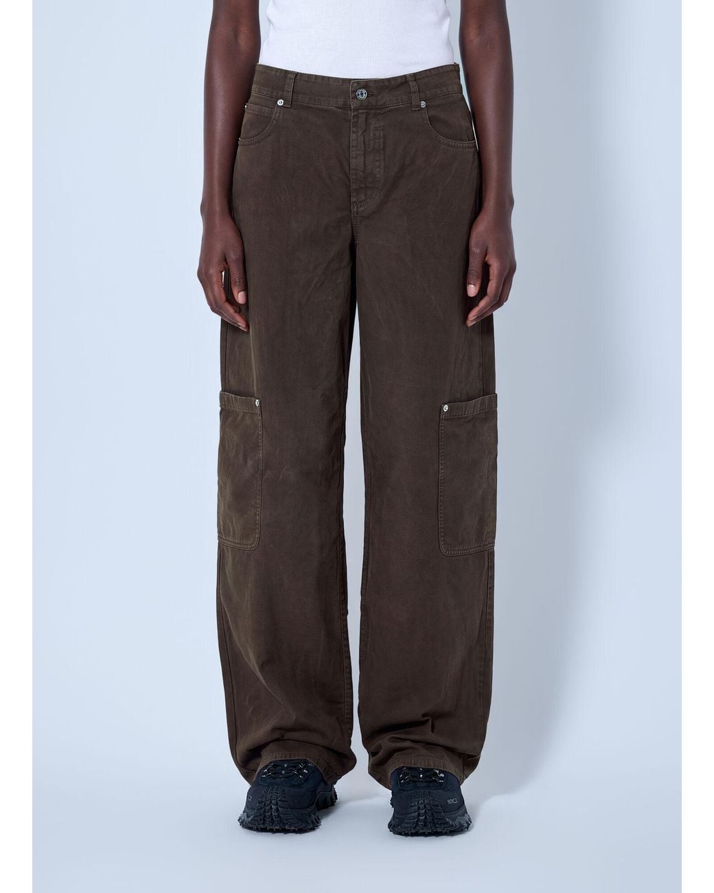 Moncler Brown Cargo Pants With Patch Pockets