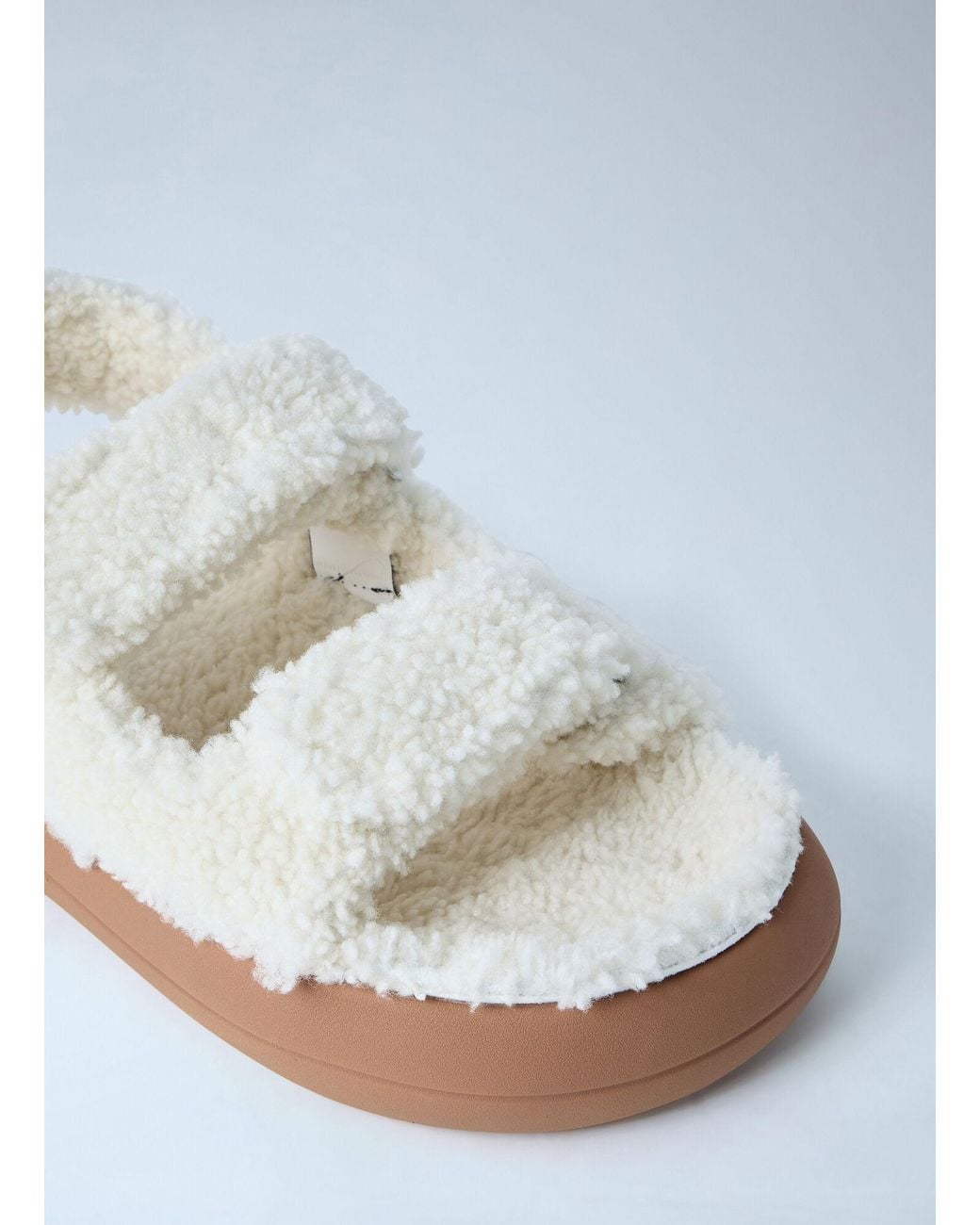Moon Boot Blue Mb Shearling Sandals