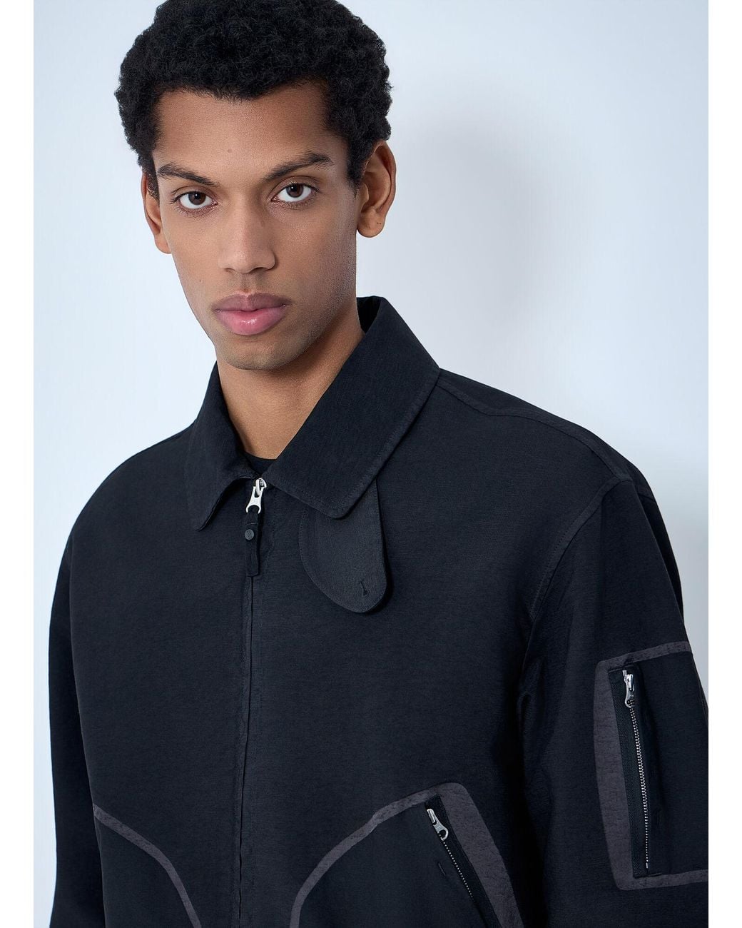 Massimo Osti Studio Blue Zip-Up Bomber Jacket for men