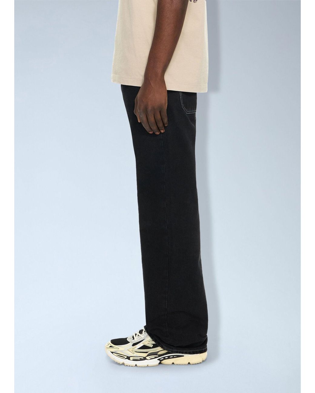 Off-White c/o Virgil Abloh Black Half Arrow Slim Relaxed Jeans for men