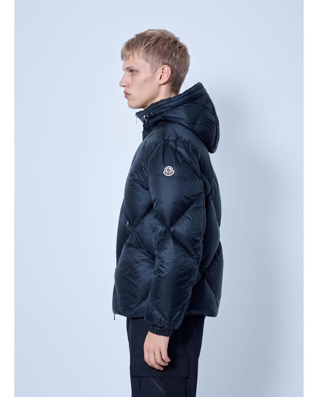 Moncler Blue Valclaire Hooded Diamond-quilted Down Jacket for men