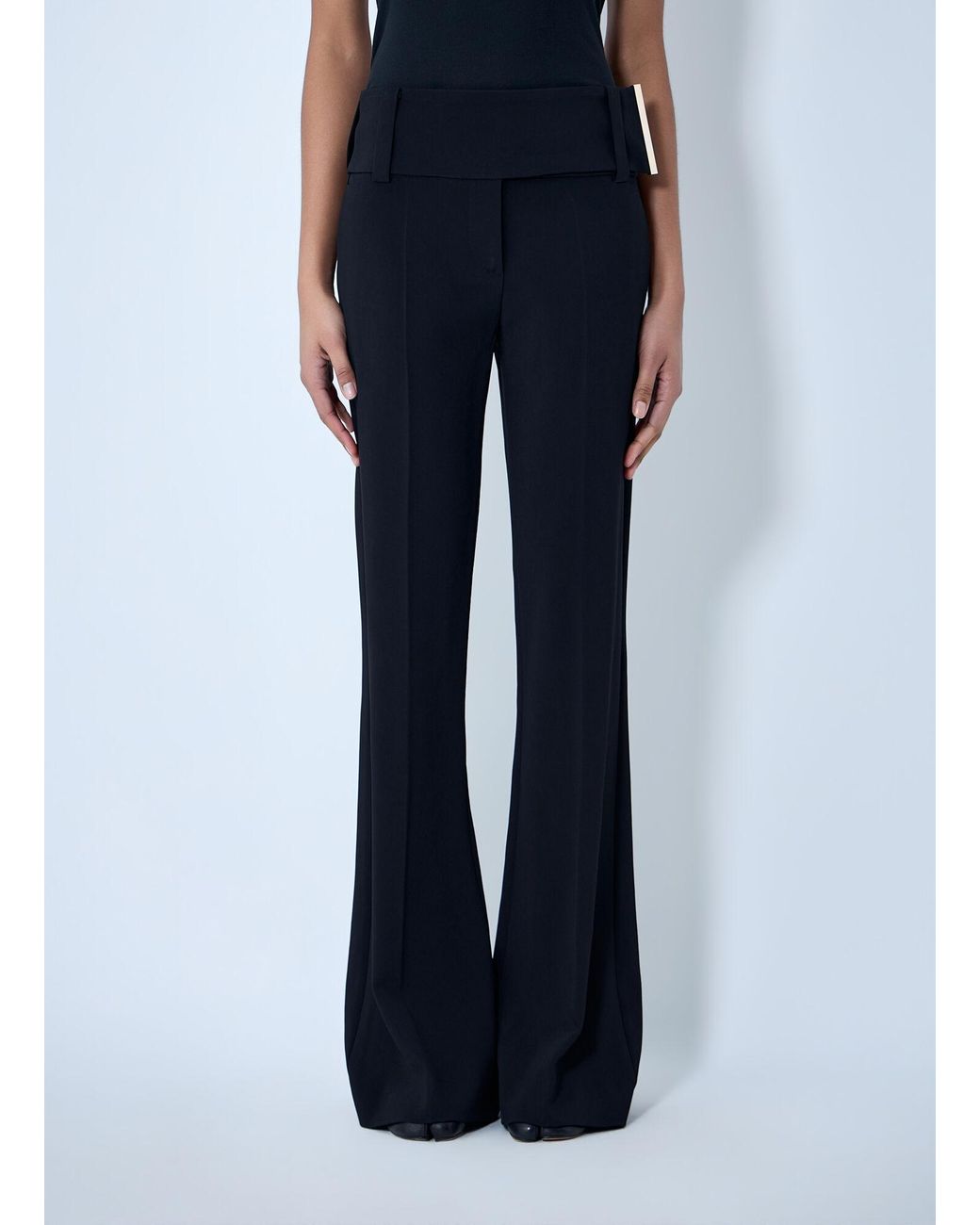 Sportmax Blue High-Waisted Flared Trousers