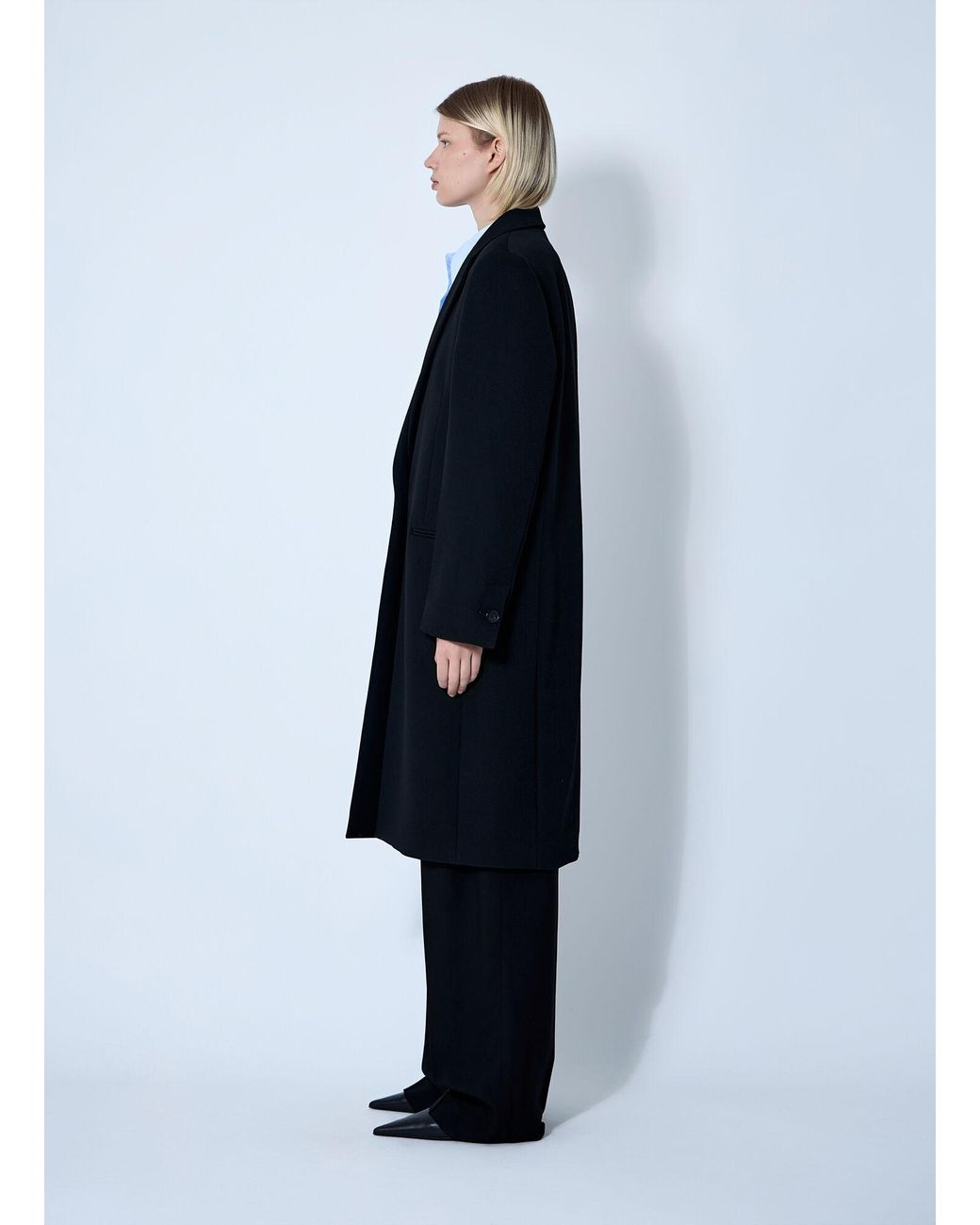 Totême  Blue Classic Tailored Coat