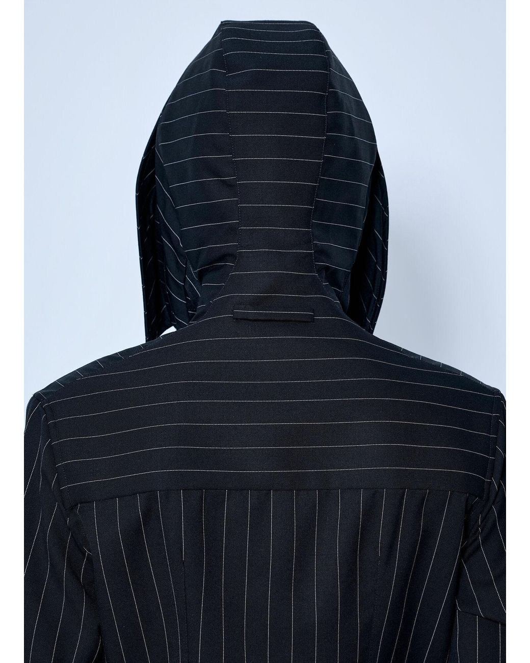 Jean Paul Gaultier Blue Hooded Striped Shirt