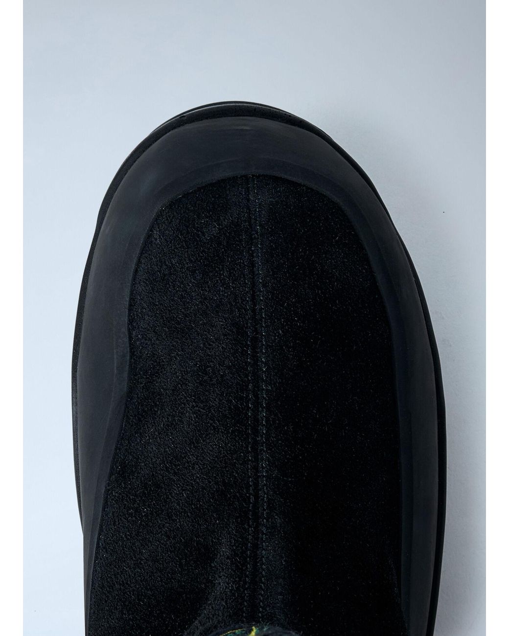 Stone Island Blue Suede Logo Patch Boots for men
