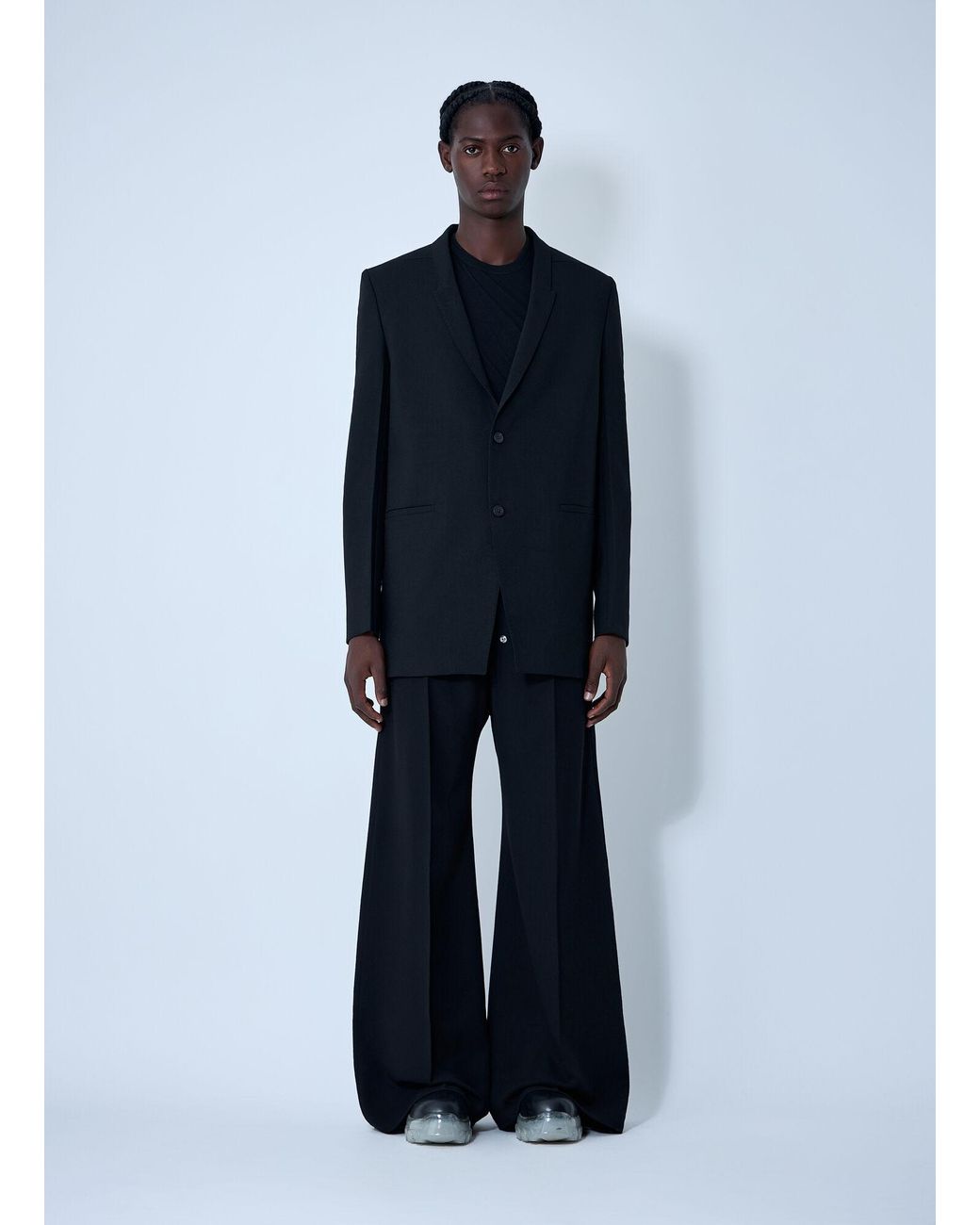 Rick Owens Blue Single-Breasted Blazer for men