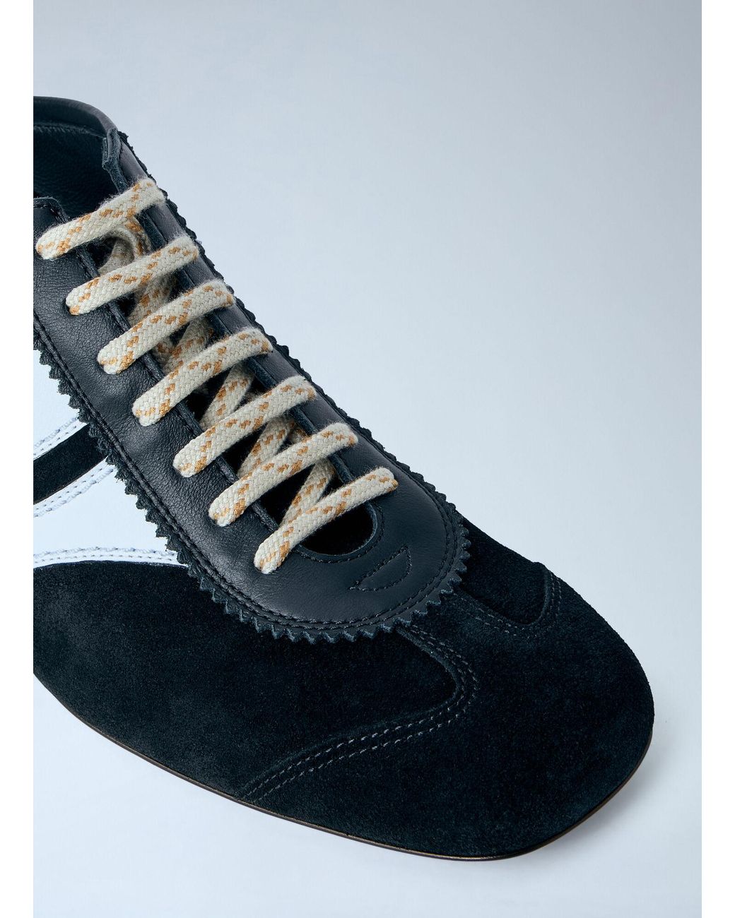Dries Van Noten Blue Lace-Up Mule Heels