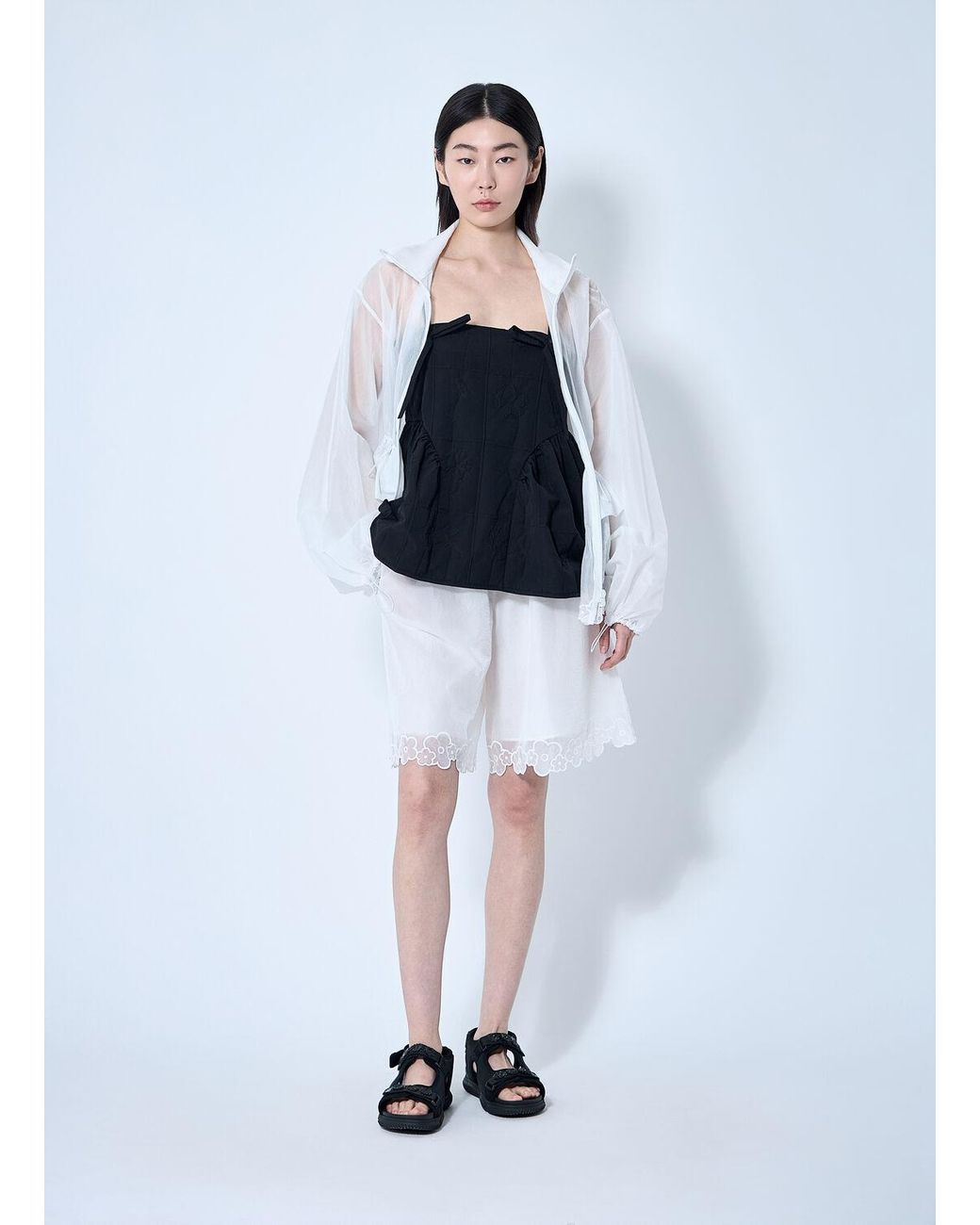 Cecilie Bahnsen Arya Shorts in White | Lyst