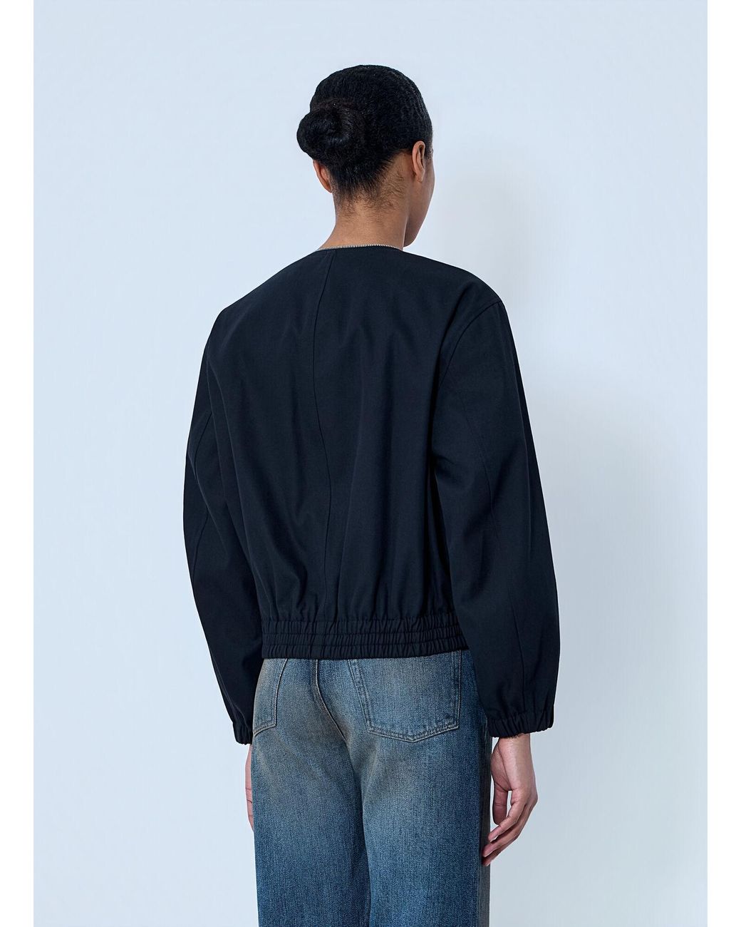 Alexander Wang Blue Zip-Up Bomber Jacket