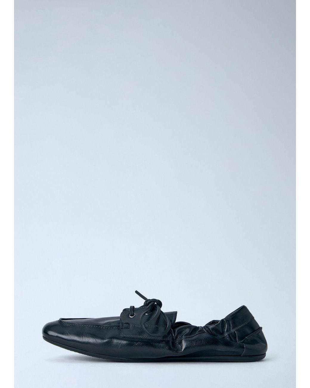 Prada Blue Leather Moccasins for men