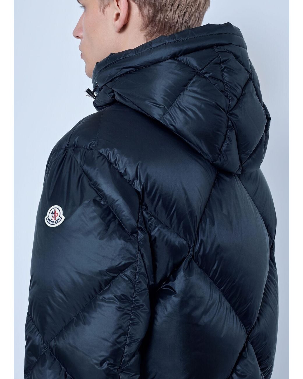 Moncler Blue Valclaire Hooded Diamond-quilted Down Jacket for men