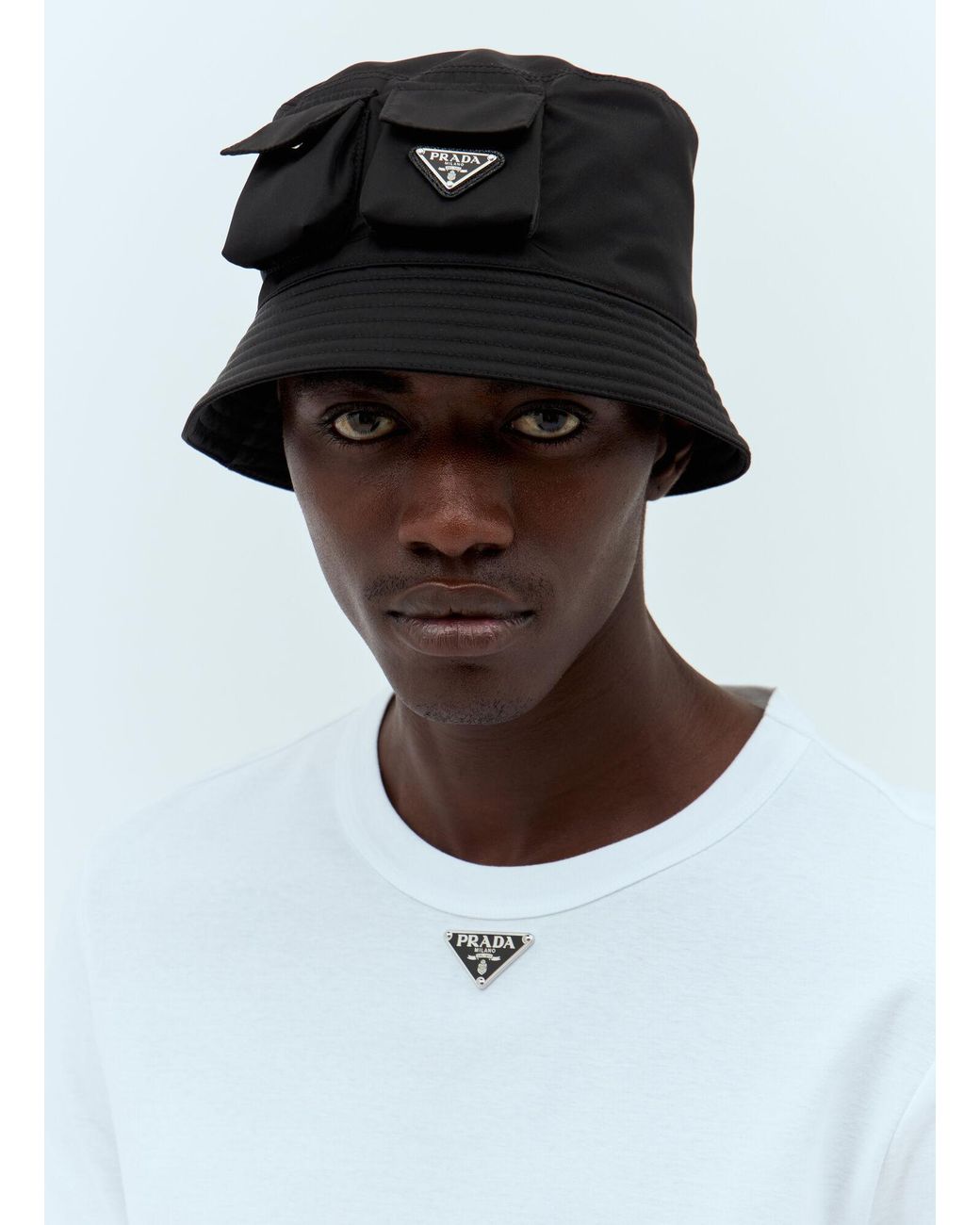 Prada Black Cappelli Tessuto for men