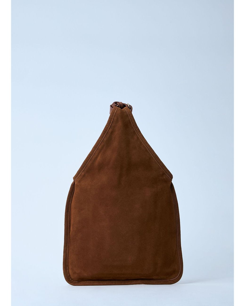 Miu Miu Brown Suede Handbag With Tassels