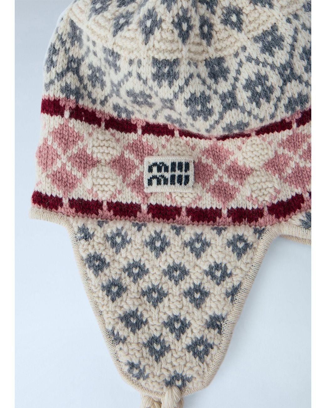 Miu Miu Blue Wool And Cashmere Visor Hat