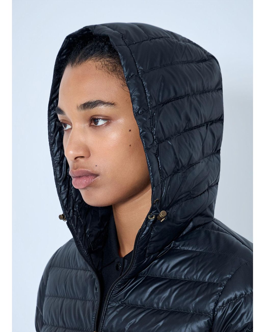 Moncler Blue Igelhood Short Down Jacket