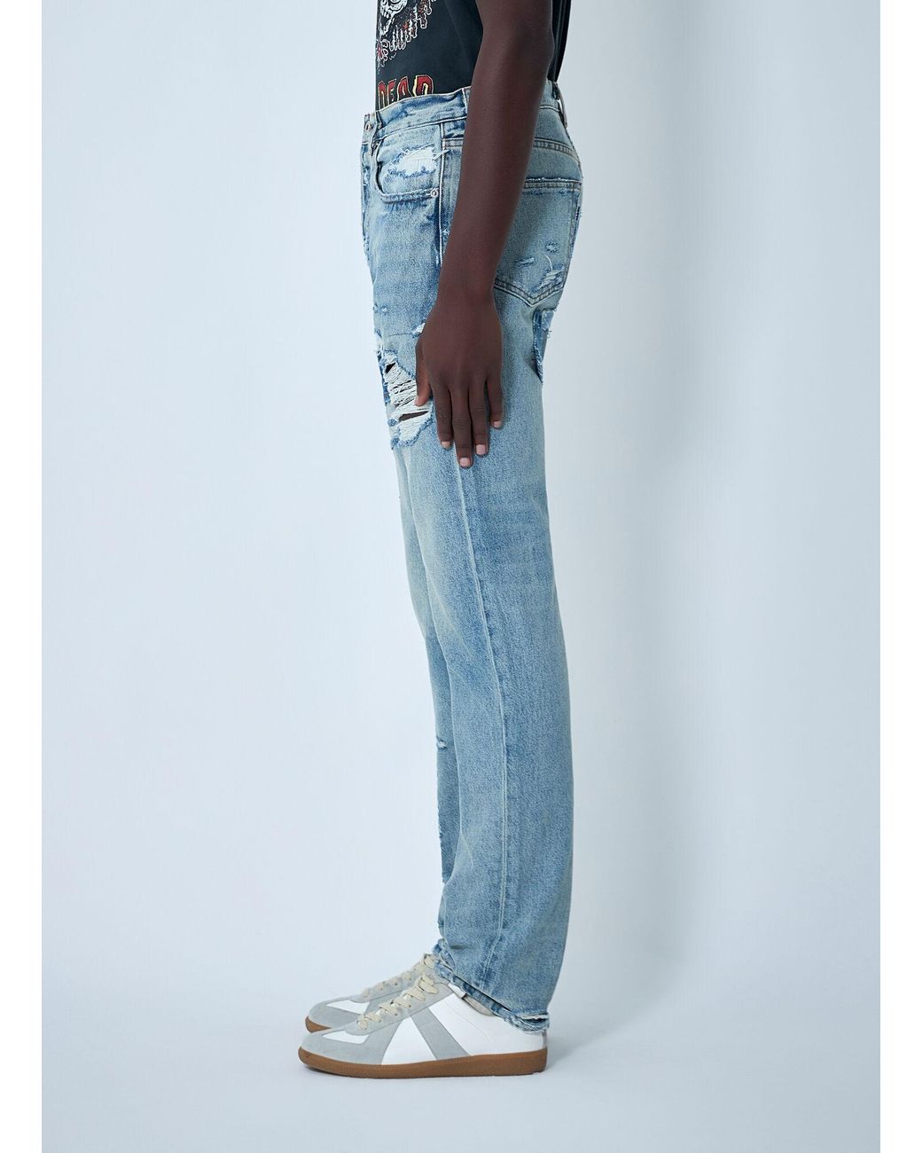 GALLERY DEPT. Blue Distressed Bowery 5001 Jeans for men