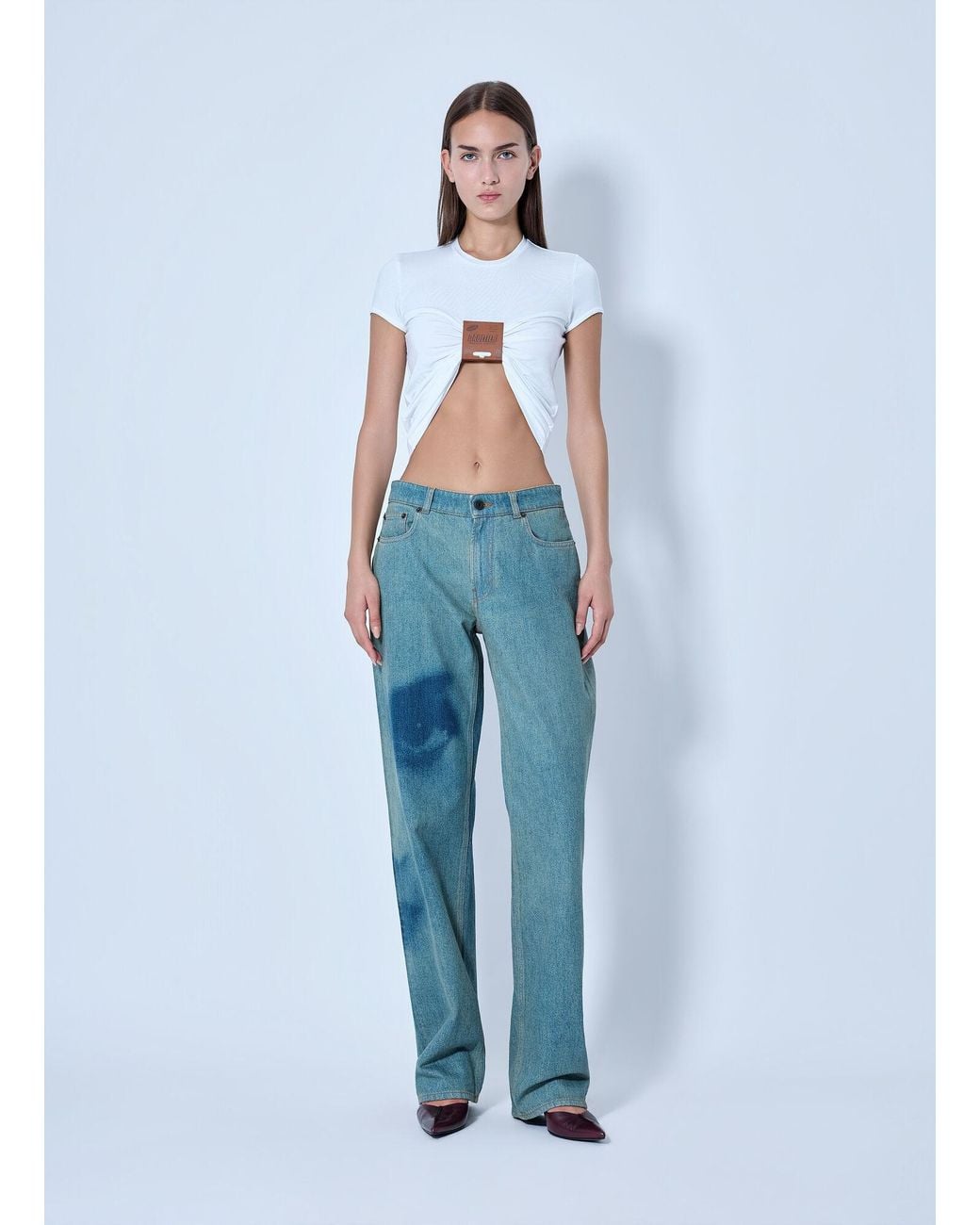 Jean Paul Gaultier Blue Wide-leg Denim Trousers