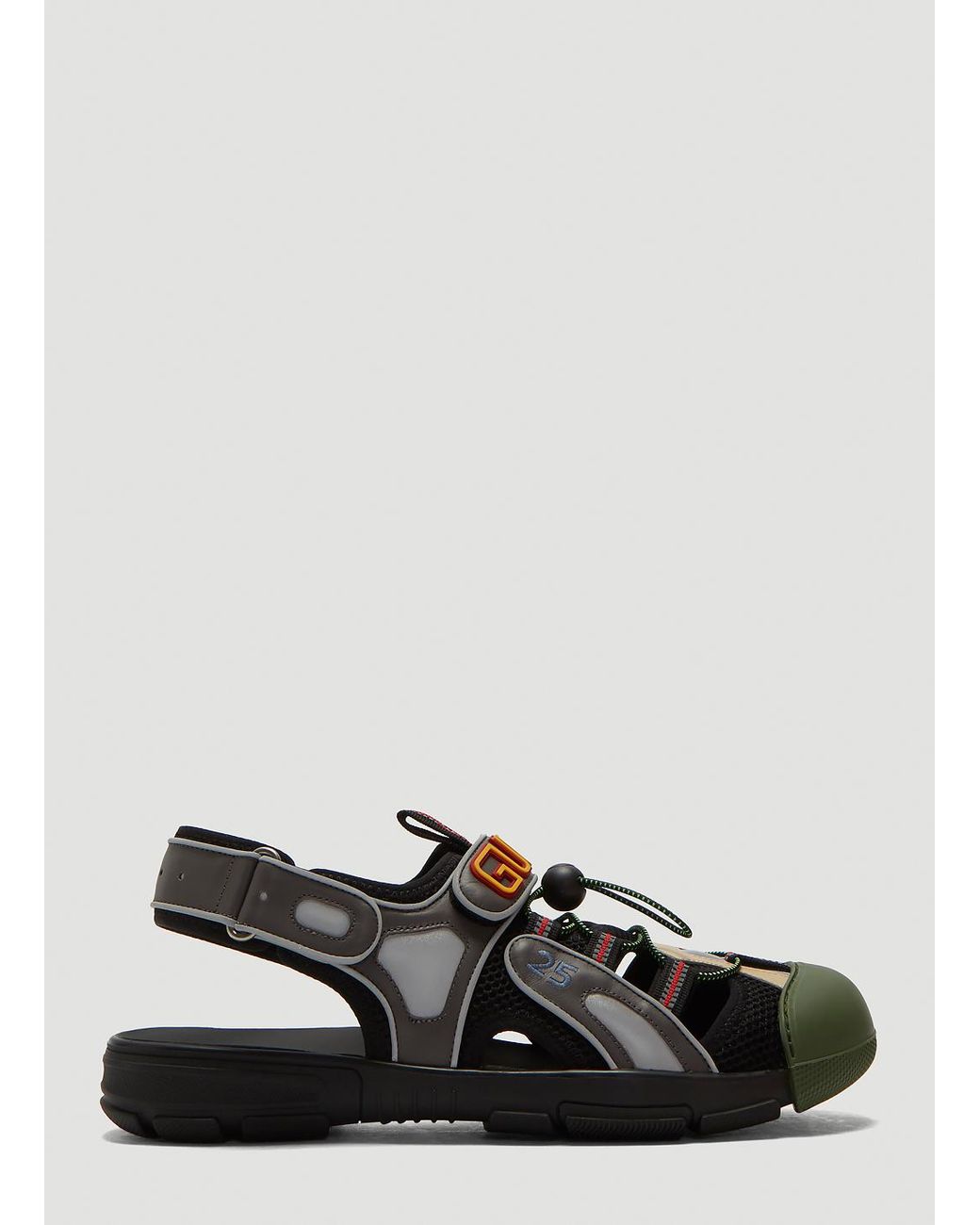 Gucci Tinsel Sandals In Black And Grey for Men Lyst