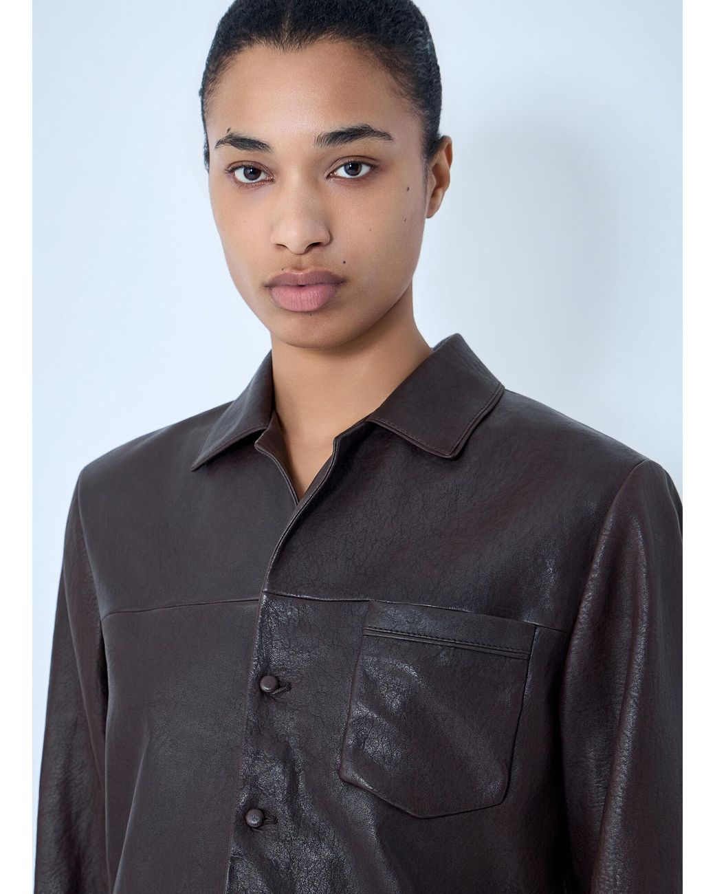 Saint Laurent Gray Leather Jacket