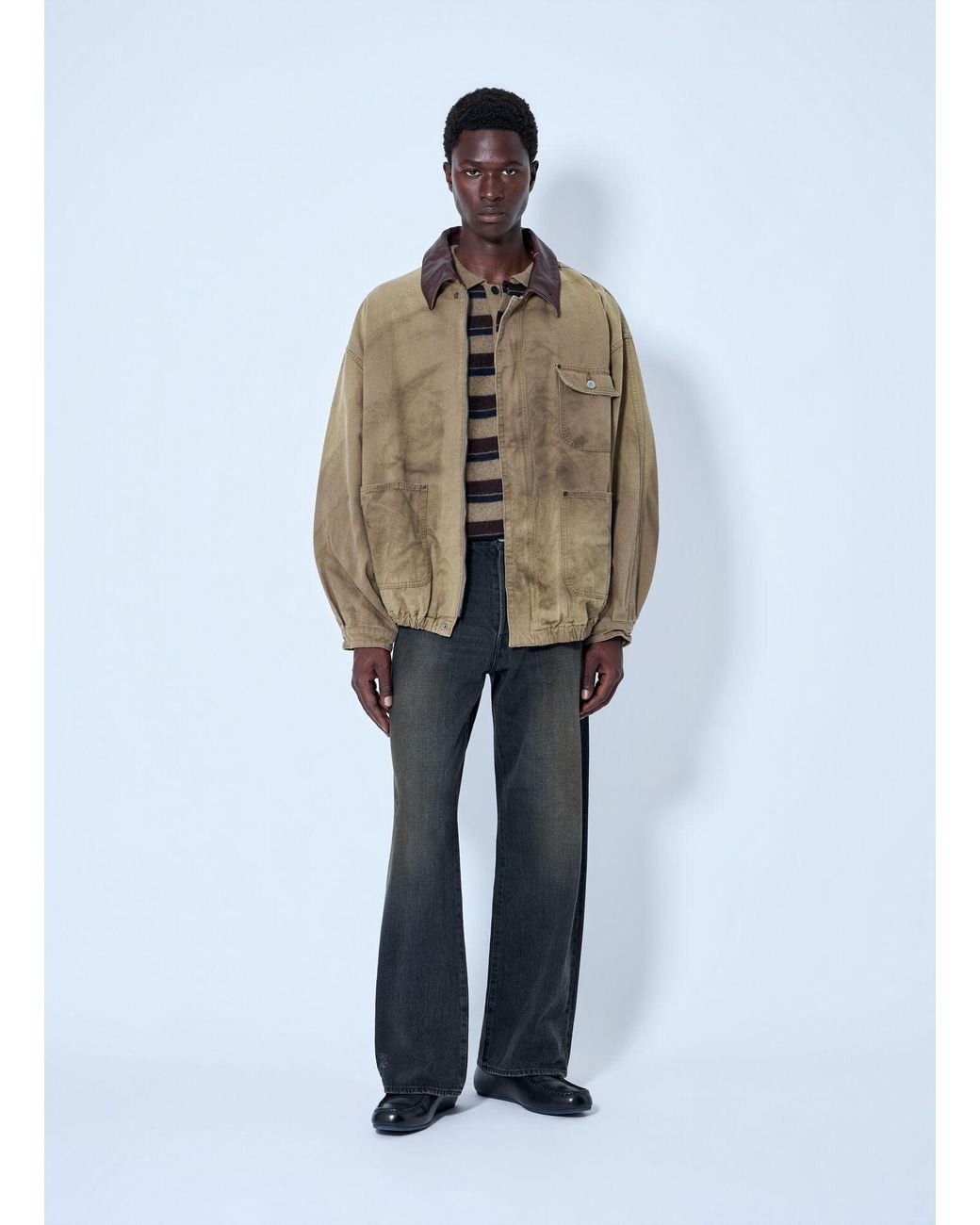 Ssstein Sulfur Dyed Oxford Vintage Jacket in Natural for Men | Lyst UK