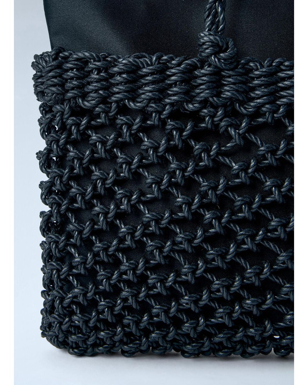 Jil Sander Blue Tangle Net Cord Shoulder Bag