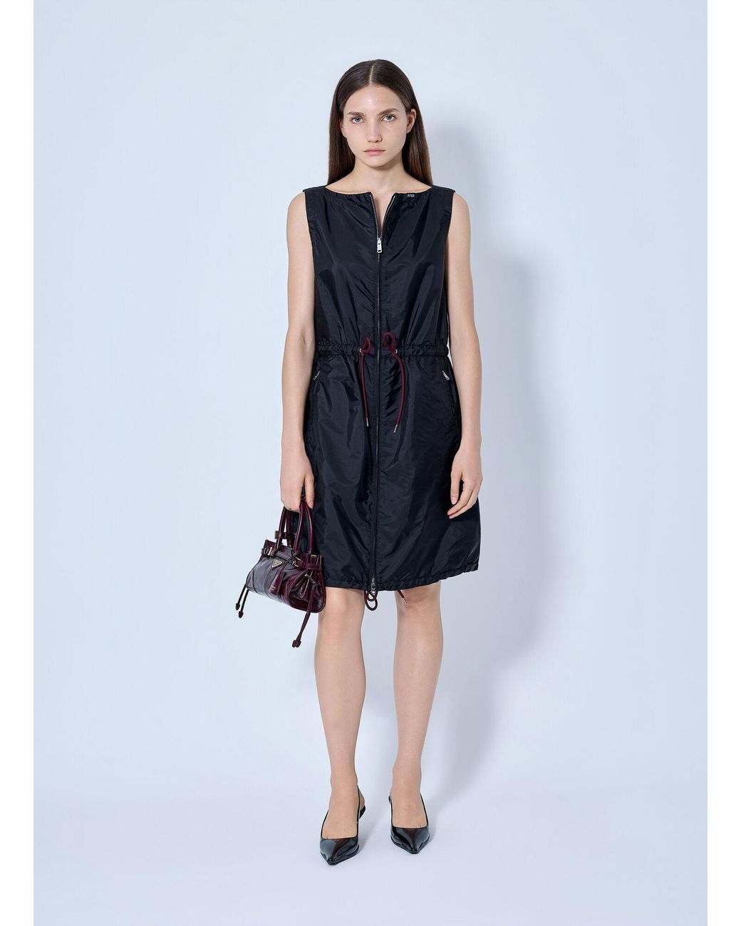 Prada Blue Re-Nylon Mini Dress