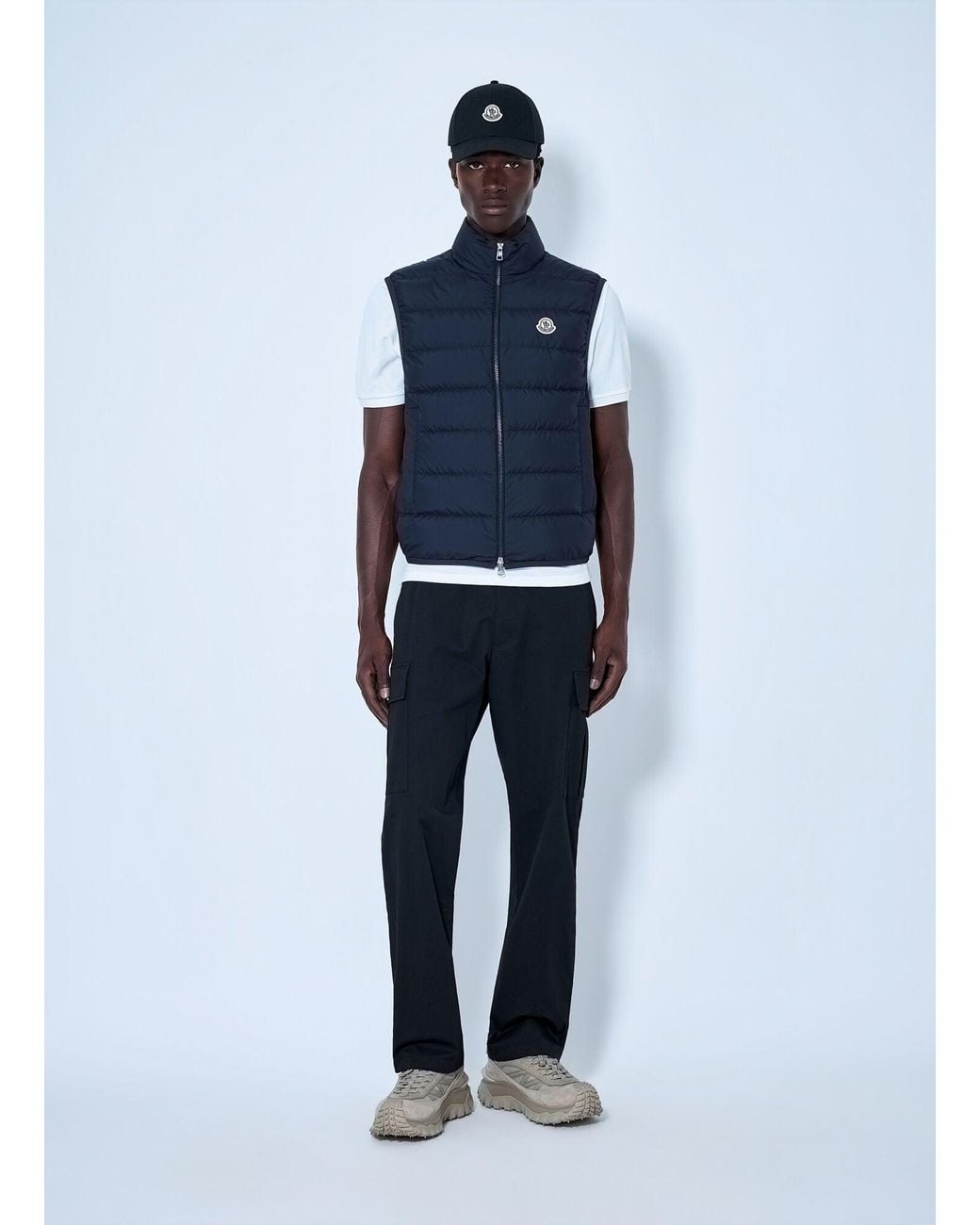 Moncler Blue Contrin Down Gilet for men