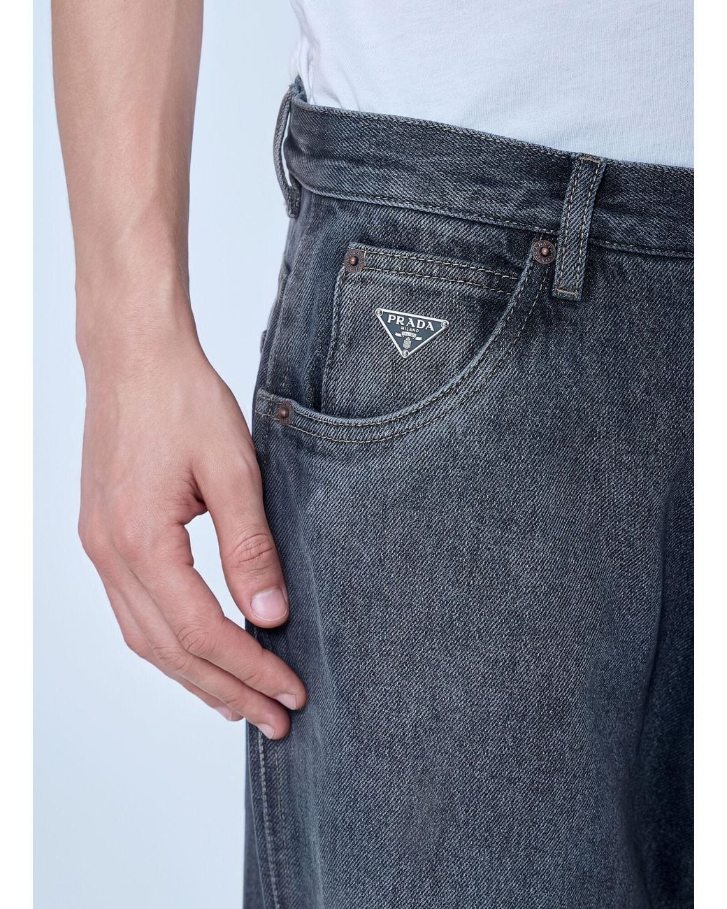 Prada Blue Five-Pocket Denim Jeans for men