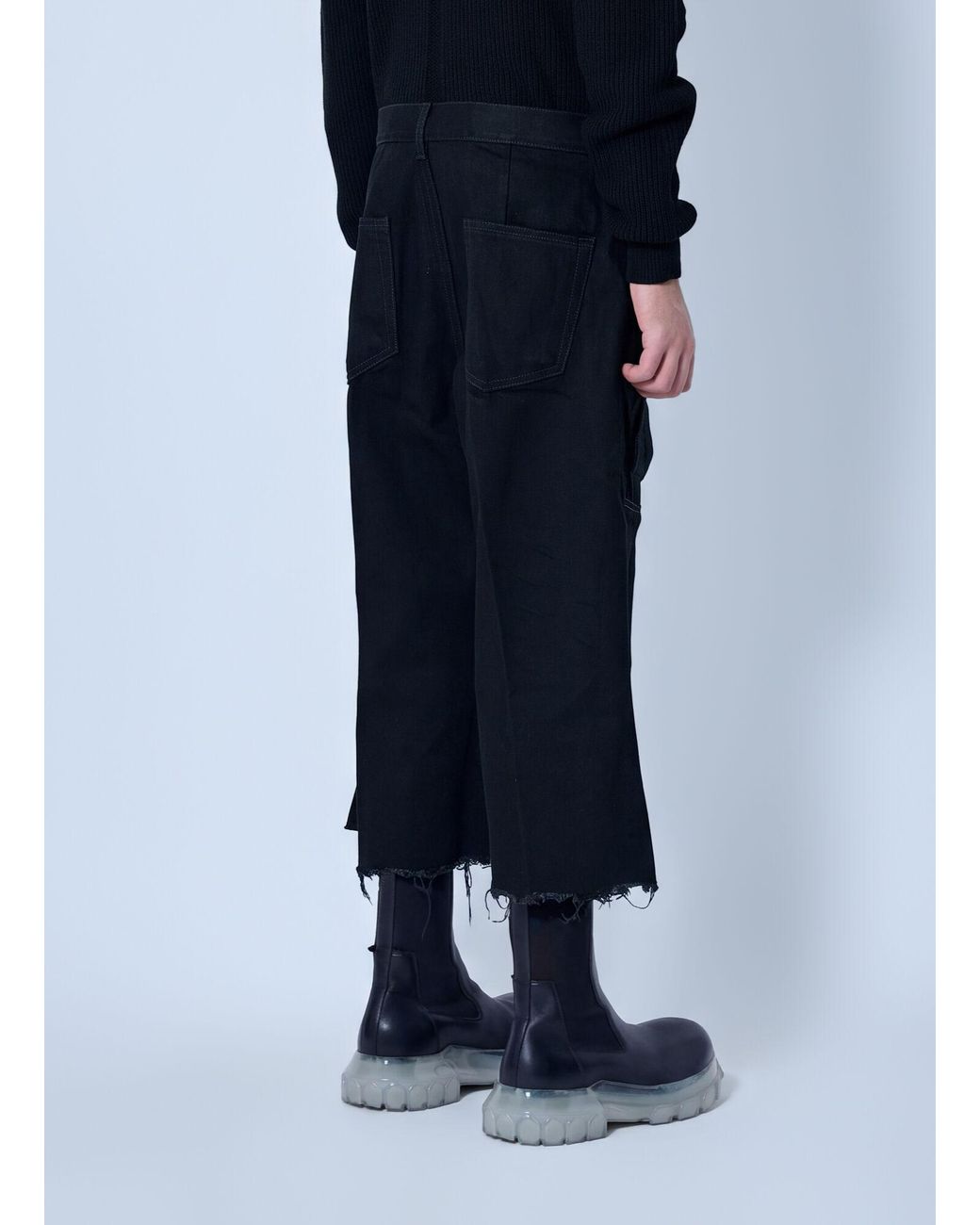Rick Owens Blue Cargo Bolan Cutoffs for men