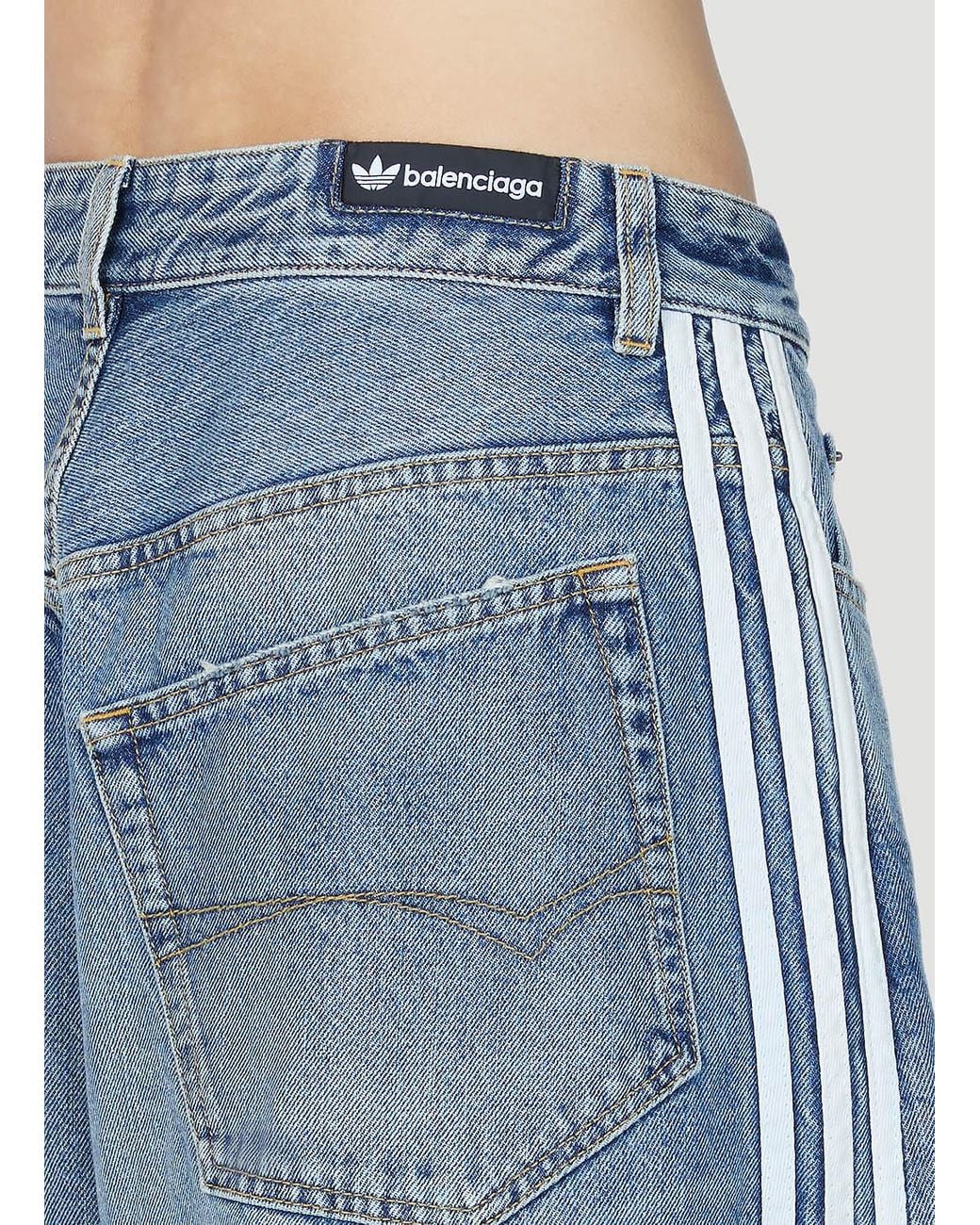 BALENCIAGA X ADIDAS Baggy Jeans in Blue for Men | Lyst Canada