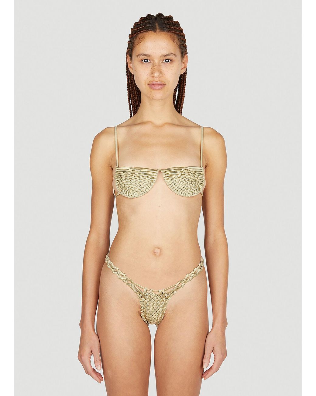 Isa Boulder Weavecross Bikini Top in Natural | Lyst Isa Boulder Weavecross Bikini Top in Natural | Lyst