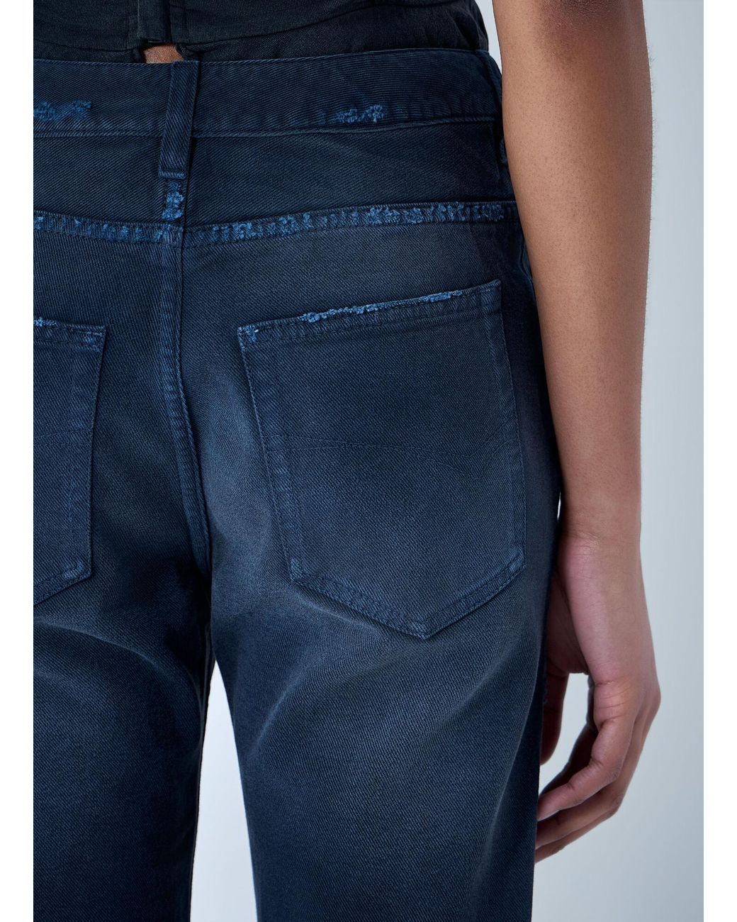 Balenciaga Blue Curved Waist Jeans