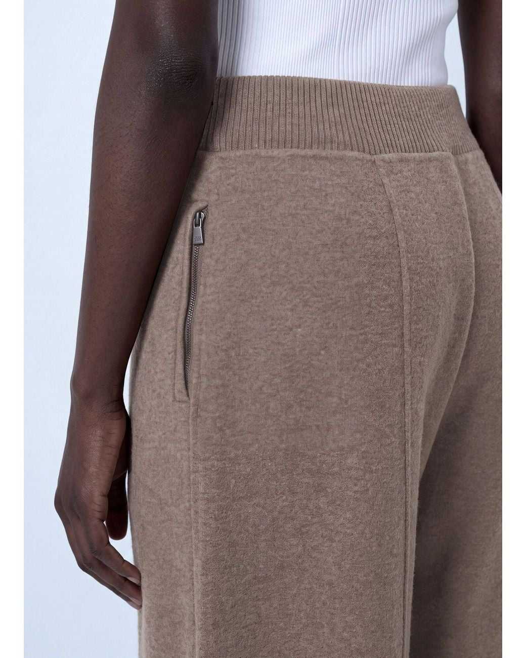 Max Mara Brown Wide-Leg Knit Pants