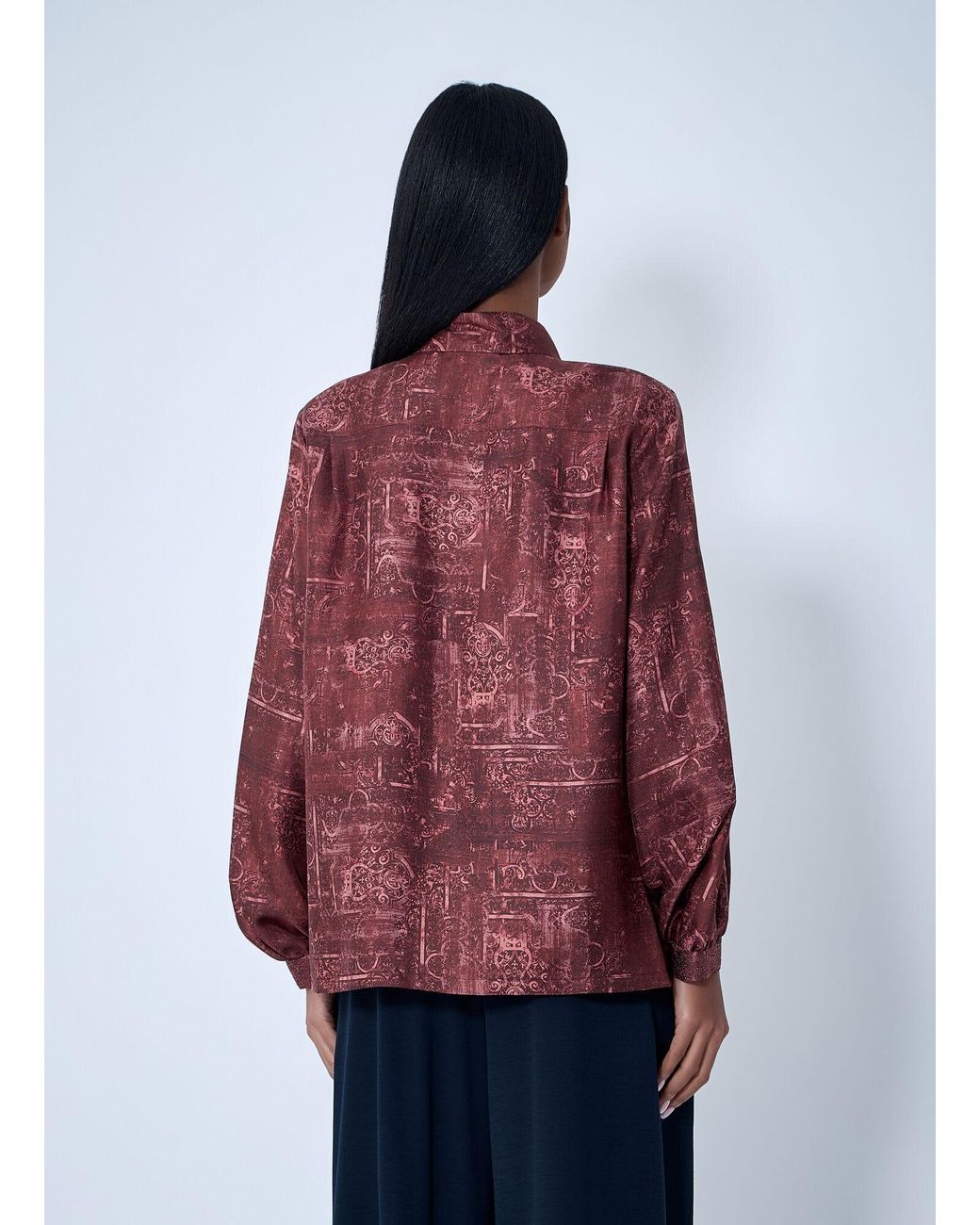 Max Mara Red Silk Shirt